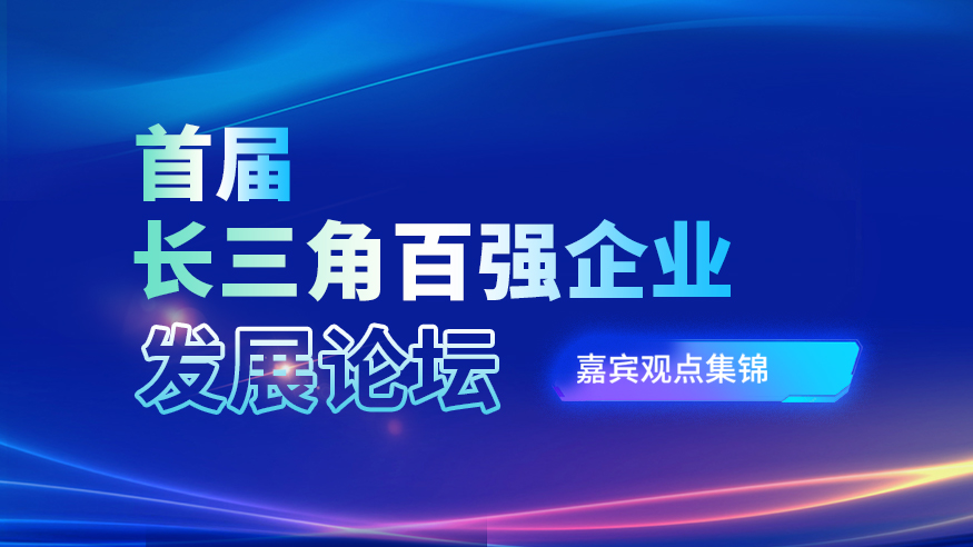 首屆長三角百強企業(yè)發(fā)展論壇嘉賓觀點集錦